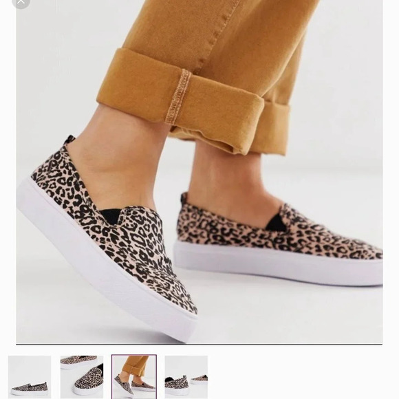 ASOS Dexter Slip On Leopard Animal Print Tennis Shoes Size UK 6 US 7 - Picture 12 of 12